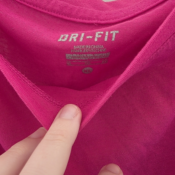 Nike Hot Pink Women's Long-Sleeve Pullover - Picture 5 of 5
